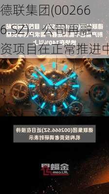 德联集团(002666.SZ)：公司再融资项目在正常推进中