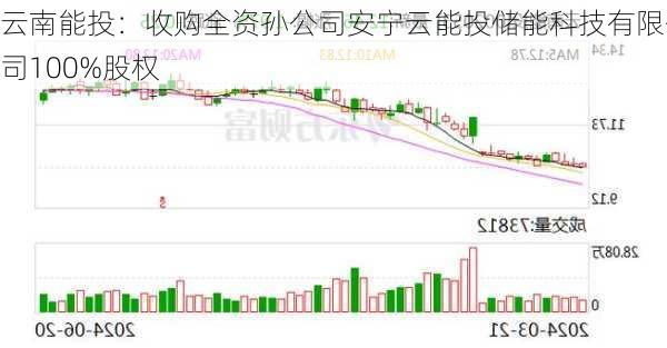 云南能投：收购全资孙公司安宁云能投储能科技有限公司100%股权