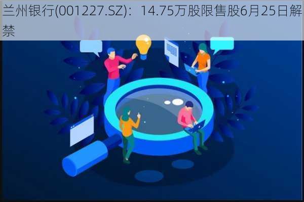 兰州银行(001227.SZ)：14.75万股限售股6月25日解禁