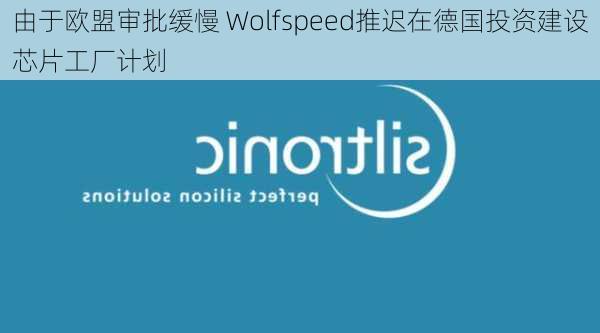 由于欧盟审批缓慢 Wolfspeed推迟在德国投资建设芯片工厂计划