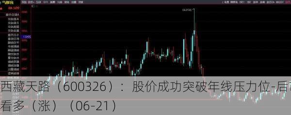 西藏天路（600326）：股价成功突破年线压力位-后市看多（涨）（06-21）