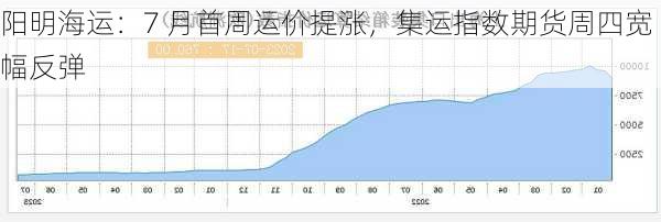 阳明海运：7 月首周运价提涨，集运指数期货周四宽幅反弹