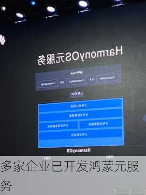 多家企业已开发鸿蒙元服务