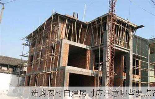 选购农村自建房时应注意哪些要点？