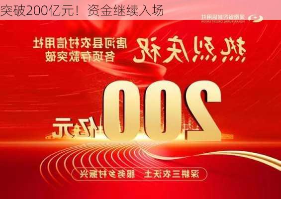 突破200亿元！资金继续入场