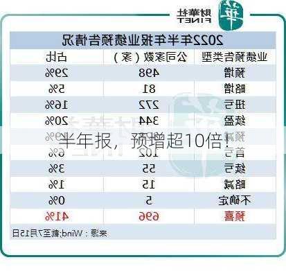 半年报，预增超10倍！