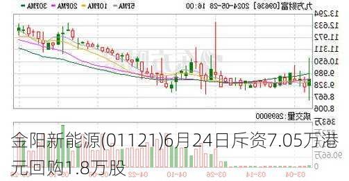 金阳新能源(01121)6月24日斥资7.05万港元回购1.8万股