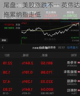 尾盘：美股涨跌不一 英伟达拖累纳指走低