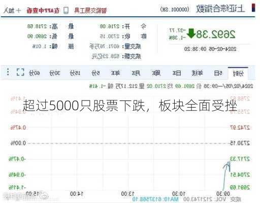 超过5000只股票下跌，板块全面受挫