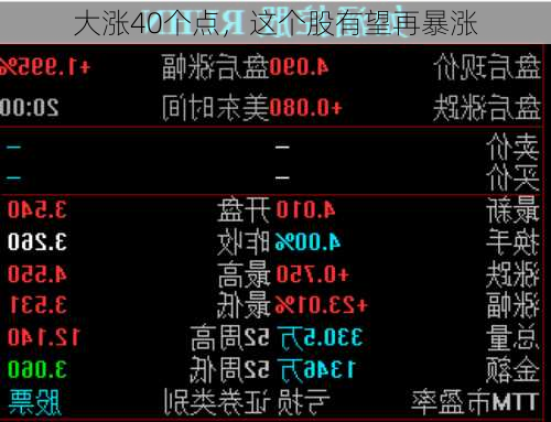 大涨40个点，这个股有望再暴涨