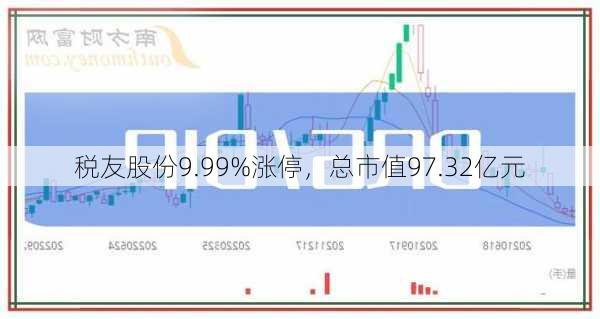 税友股份9.99%涨停，总市值97.32亿元