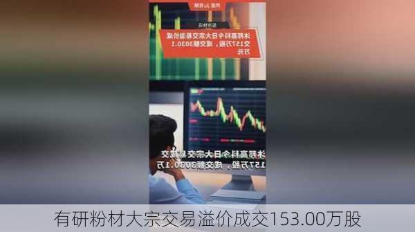 有研粉材大宗交易溢价成交153.00万股