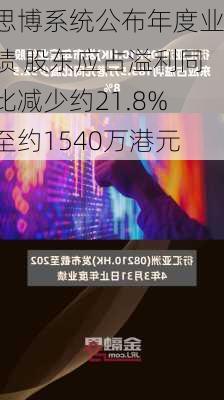 思博系统公布年度业绩 股东应占溢利同比减少约21.8%至约1540万港元