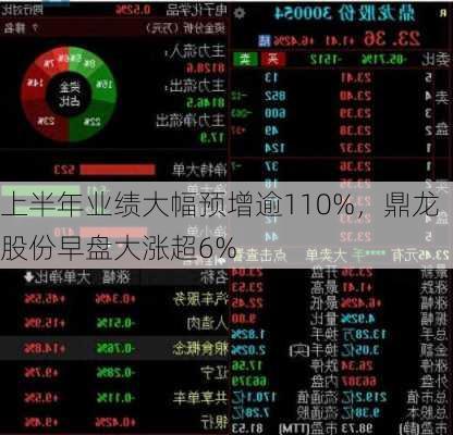 上半年业绩大幅预增逾110%，鼎龙股份早盘大涨超6%