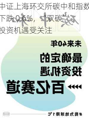 中证上海环交所碳中和指数下跌 0.6%，“双碳”投资机遇受关注