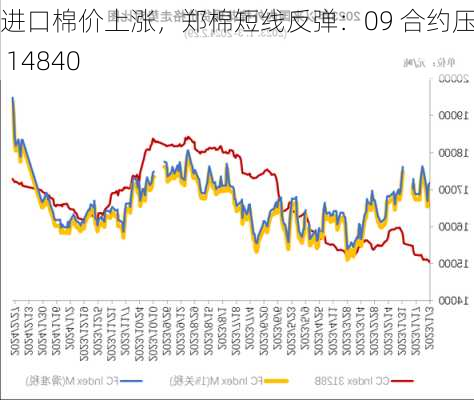 进口棉价上涨，郑棉短线反弹：09 合约压力 14840