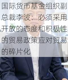 国际货币基金组织副总裁李波：必须采用开放的态度和积极性的贸易政策应对贸易的碎片化