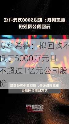 赛科希德：拟回购不低于5000万元且不超过1亿元公司股份