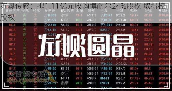 苏奥传感：拟1.11亿元收购博耐尔24%股权 取得控股权