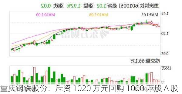 重庆钢铁股份：斥资 1020 万元回购 1000 万股 A 股