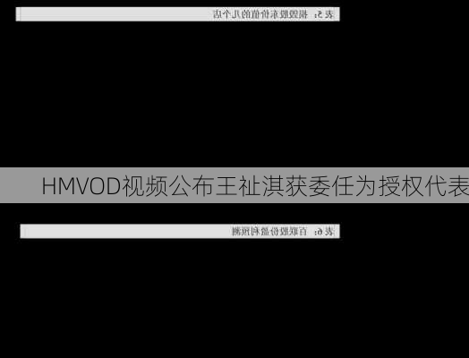 HMVOD视频公布王祉淇获委任为授权代表