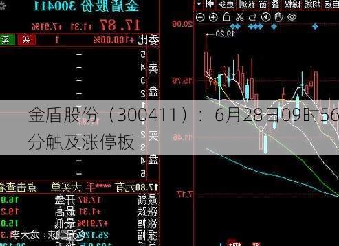 金盾股份（300411）：6月28日09时56分触及涨停板