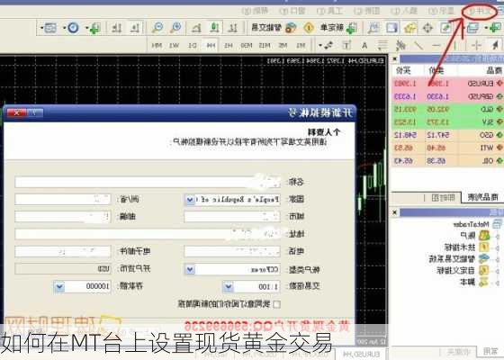 如何在MT台上设置现货黄金交易