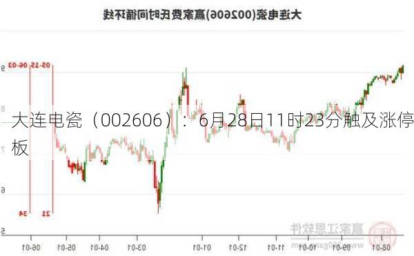 大连电瓷（002606）：6月28日11时23分触及涨停板