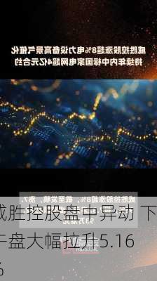 威胜控股盘中异动 下午盘大幅拉升5.16%