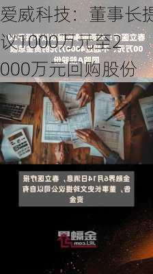 爱威科技：董事长提议1000万元至2000万元回购股份