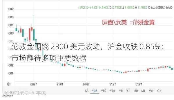 伦敦金围绕 2300 美元波动，沪金收跌 0.85%：市场静待多项重要数据