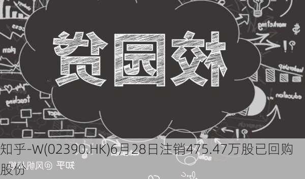 知乎-W(02390.HK)6月28日注销475.47万股已回购股份