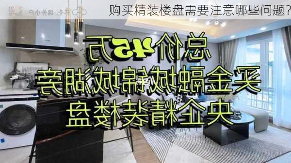 购买精装楼盘需要注意哪些问题？