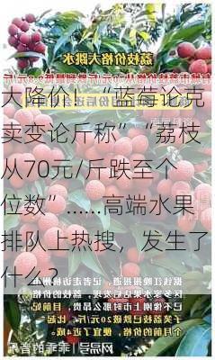 大降价！“蓝莓论克卖变论斤称”“荔枝从70元/斤跌至个位数”……高端水果排队上热搜，发生了什么？