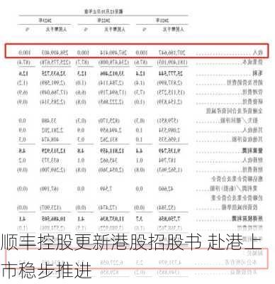 顺丰控股更新港股招股书 赴港上市稳步推进