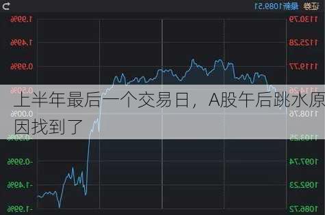 上半年最后一个交易日，A股午后跳水原因找到了