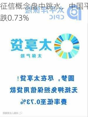 征信概念盘中跳水，中国平安跌0.73%