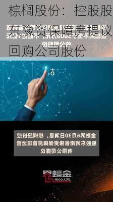 棕榈股份：控股股东豫资保障房提议回购公司股份