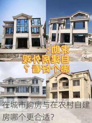 在城市购房与在农村自建房哪个更合适？