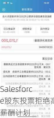 Salesforce股东投票拒绝高管薪酬计划