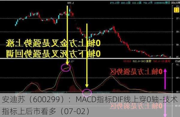 安迪苏（600299）：MACD指标DIF线上穿0轴-技术指标上后市看多（07-02）