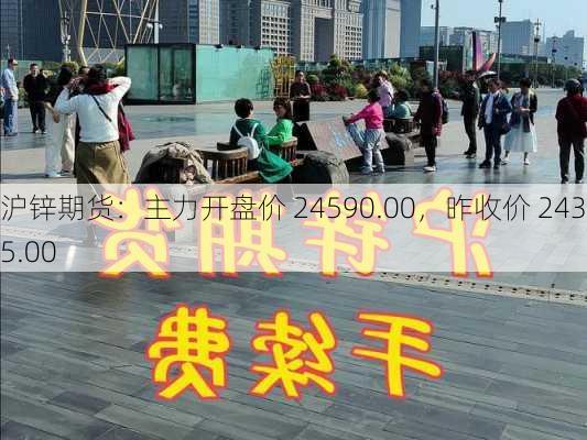 沪锌期货：主力开盘价 24590.00，昨收价 24375.00