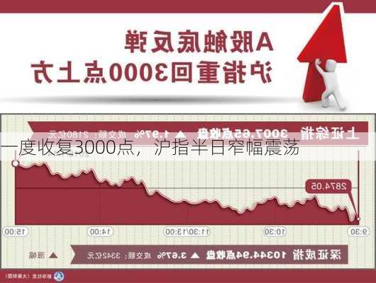 一度收复3000点，沪指半日窄幅震荡