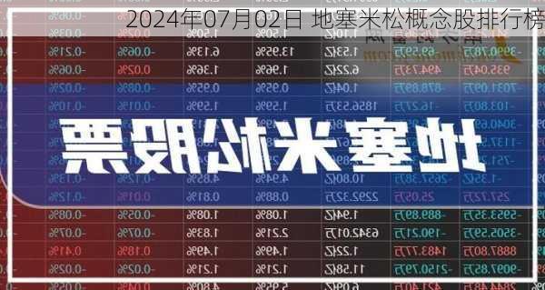 2024年07月02日 地塞米松概念股排行榜