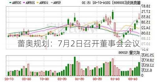 蕾奥规划：7月2日召开董事会会议