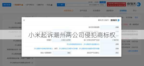 小米起诉潮州两公司侵犯商标权