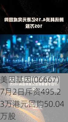 美因基因(06667)7月2日斥资495.23万港元回购50.04万股