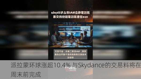 派拉蒙环球涨超10.4% 与Skydance的交易料将在周末前完成