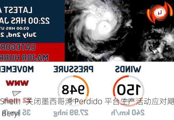 Shell：关闭墨西哥湾 Perdido 平台生产活动应对飓风 Beryl