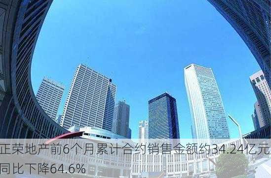 正荣地产前6个月累计合约销售金额约34.24亿元 同比下降64.6%